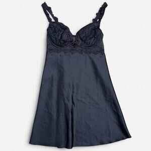 Victoria's Secret Vintage 90s Satin Lace Sweetheart Mini Slip Dress